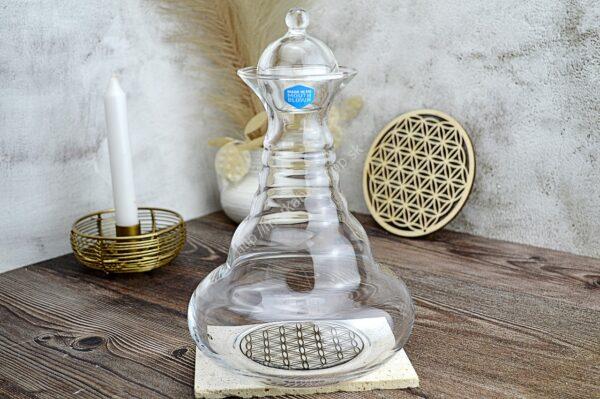 Harmonizačná Karafa na vodu s PLATINOVÝM KVETOM ŽIVOTA Alladin 1300ml - Image 2