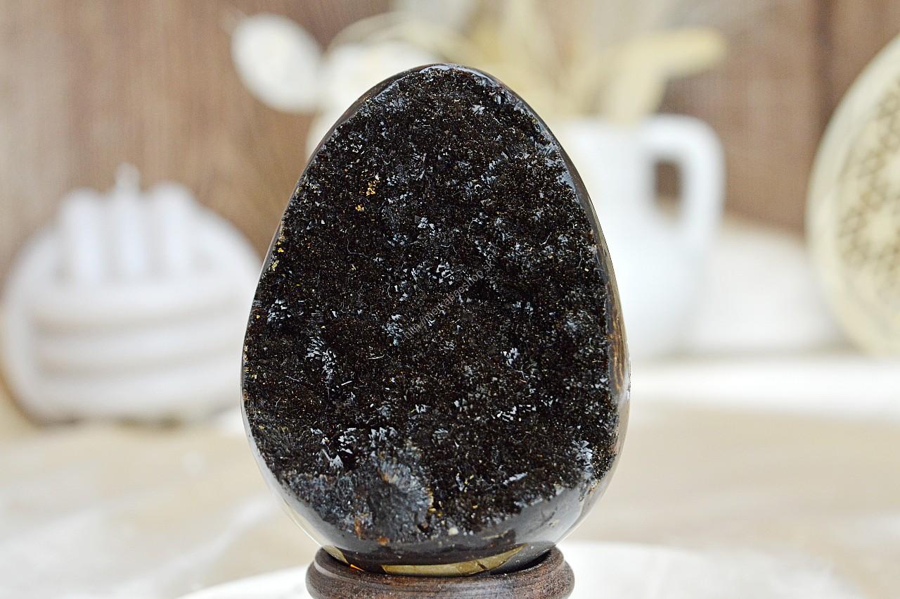 Geóda dračie vajce SEPTÁRIA #14 Odvaha, Sebaistota, Hojnosť, Ochrana, Premena, Uzemnenie, Solar plexus