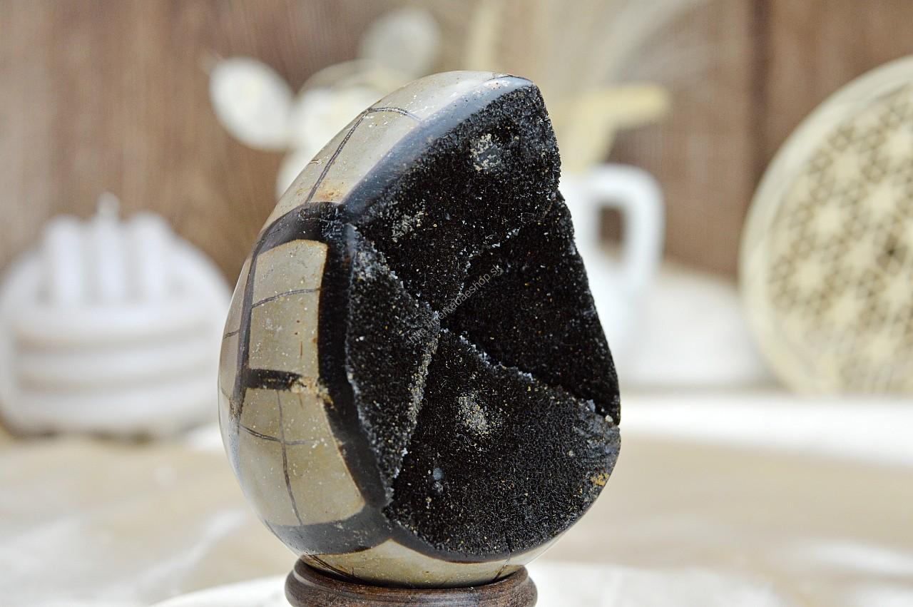 Geóda dračie vajce SEPTÁRIA #15 Odvaha, Sebaistota, Hojnosť, Ochrana, Premena, Uzemnenie, Solar plexus – Obrázok 2