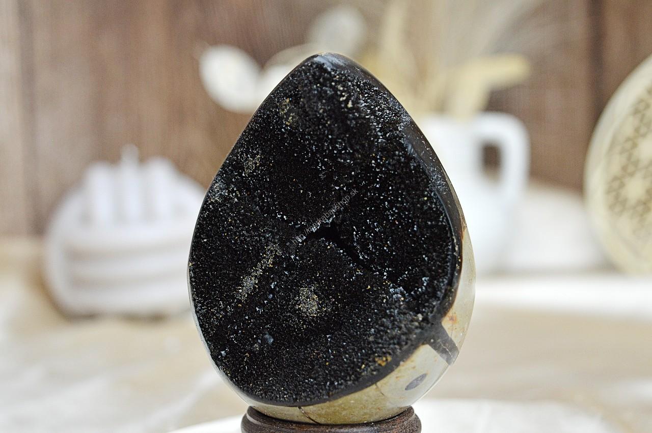 Geóda dračie vajce SEPTÁRIA #15 Odvaha, Sebaistota, Hojnosť, Ochrana, Premena, Uzemnenie, Solar plexus