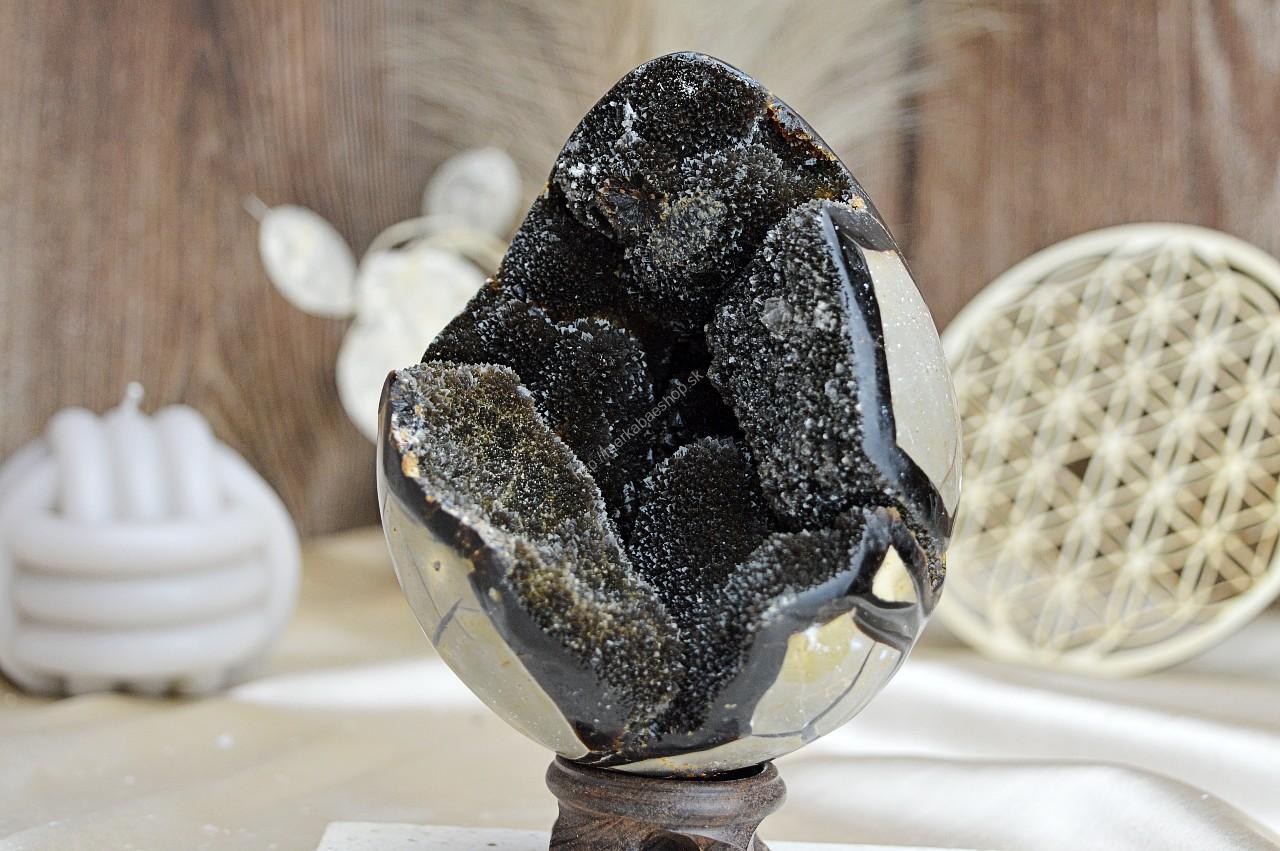 Geóda dračie vajce SEPTÁRIA #4 -1,23kg-Odvaha, Sebaistota, Hojnosť, Ochrana, Premena, Uzemnenie, Solar plexus