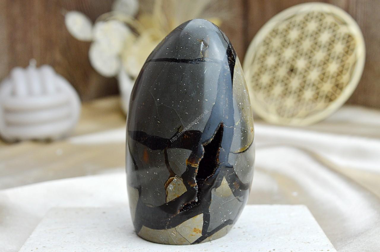 Geóda dračie vajce SEPTÁRIA #7 Odvaha, Sebaistota, Hojnosť, Ochrana, Premena, Uzemnenie, Solar plexus – Obrázok 3