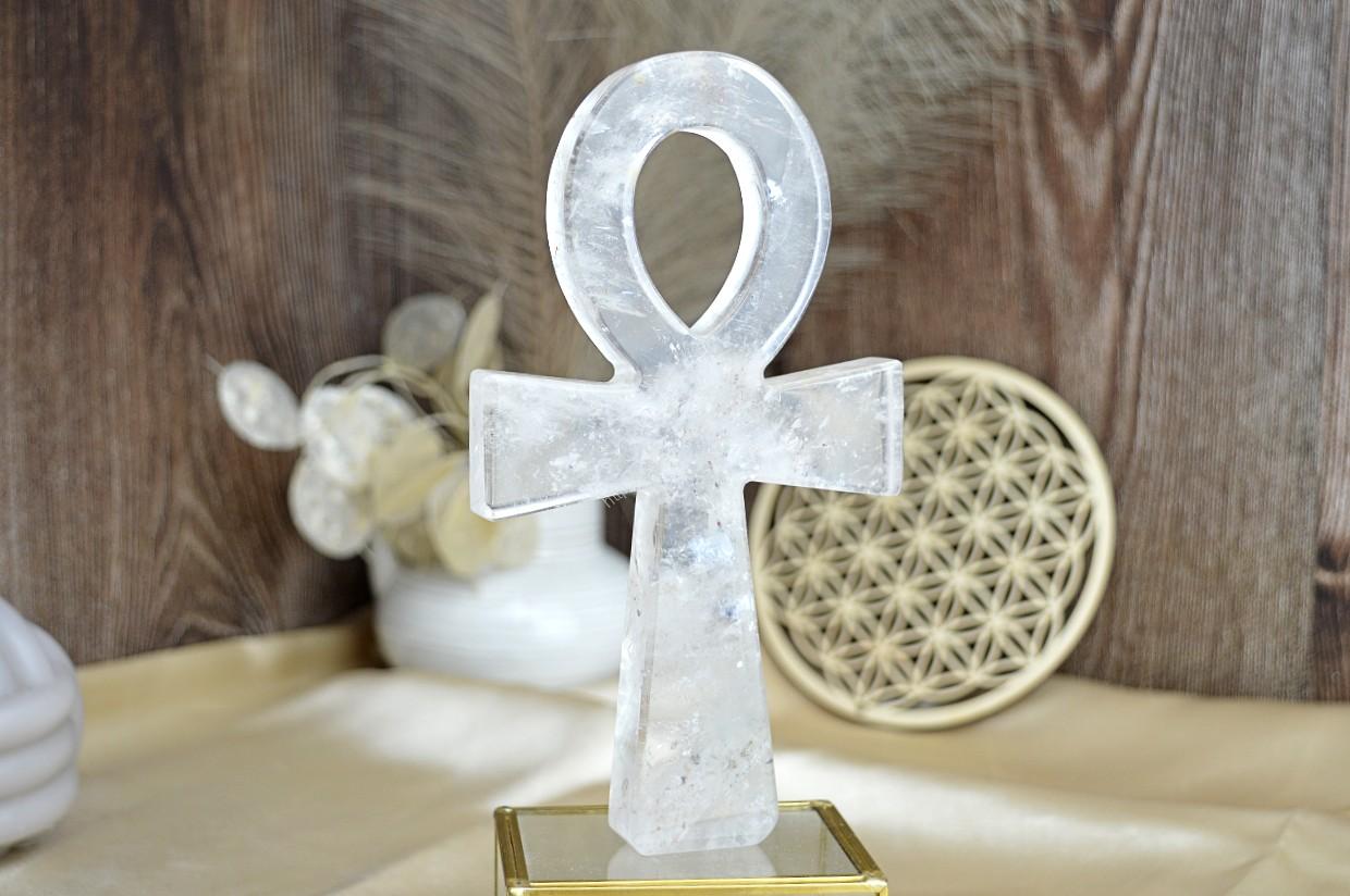 ANKH z KRIŠTÁĽU 17cm