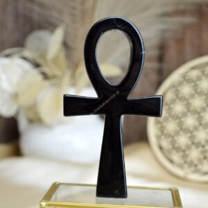 ANKH z OBSIDIÁNU ČIERNEHO 10,5cm