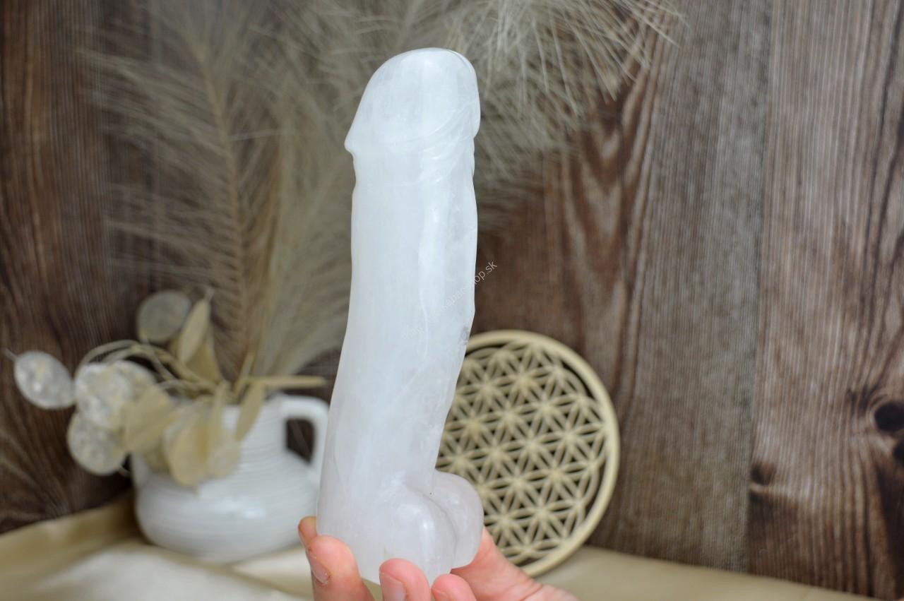 Yoni masážny falus z KRIŠTÁĽU 17cm