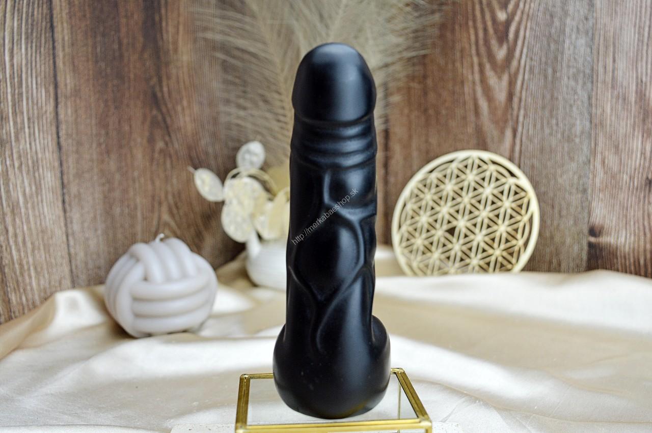 Yoni masážny falus z OBSIDIÁNU ČIERNEHO 15cm – Obrázok 3