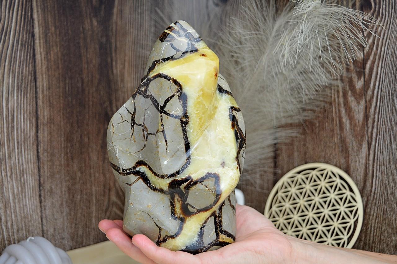 Plameň SEPTÁRIA #1-Odvaha, Sebaistota, Hojnosť, Ochrana, Premena, Uzemnenie, Solar plexus 21 cm - 2,72kg