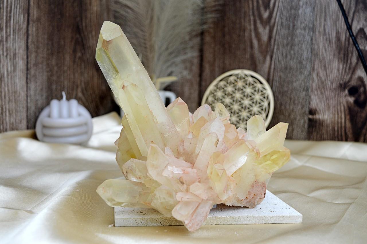 Drúza z pravého CITRÍNU CHANELING #1- Hojnosť, Radosť, Šťastie, Zdravé trávenie, Znižuje Strach a Obavy 1,333kg