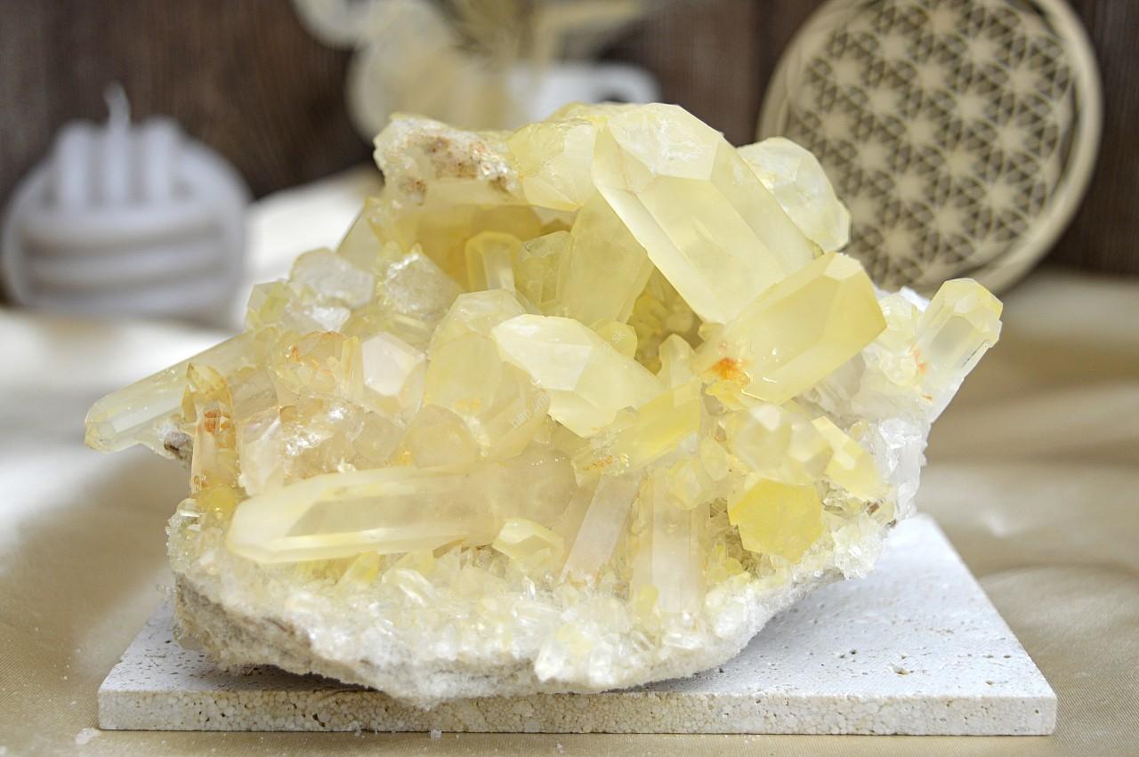 Drúza z pravého CITRÍNU CHANELING #3- Hojnosť, Radosť, Šťastie, Zdravé trávenie, Znižuje Strach a Obavy 1,06kg – Obrázok 5