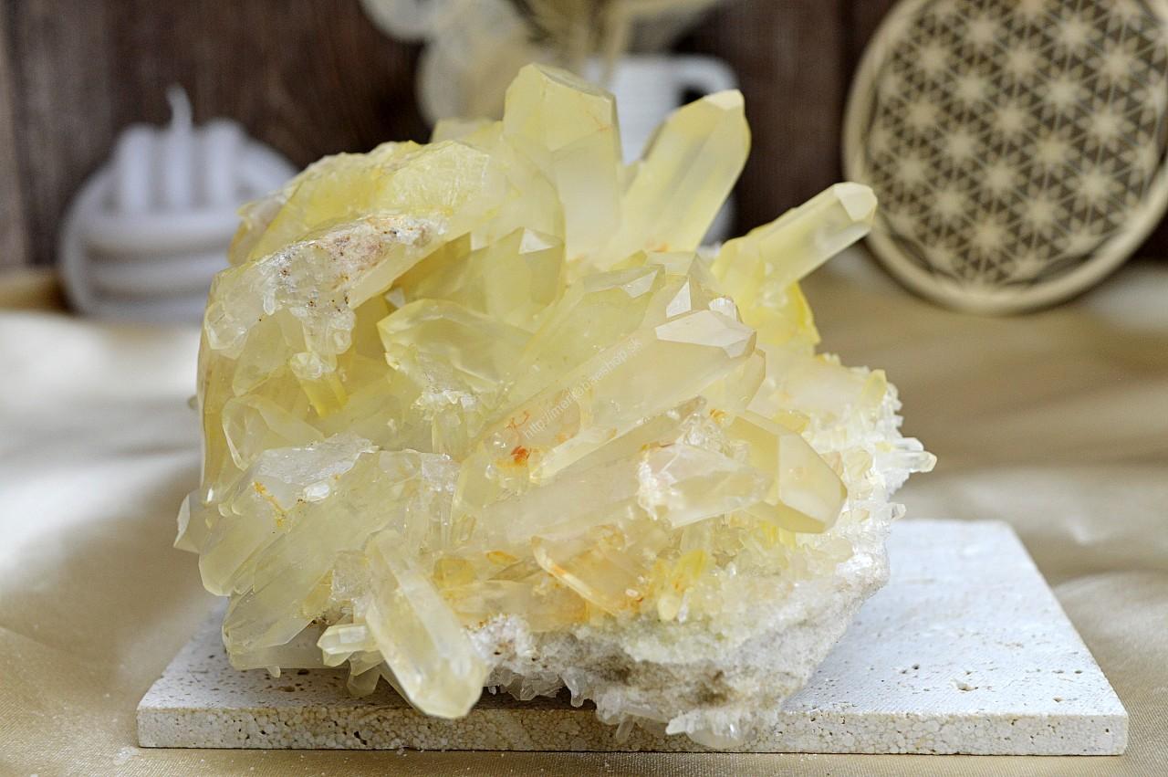 Drúza z pravého CITRÍNU CHANELING #3- Hojnosť, Radosť, Šťastie, Zdravé trávenie, Znižuje Strach a Obavy 1,06kg – Obrázok 4