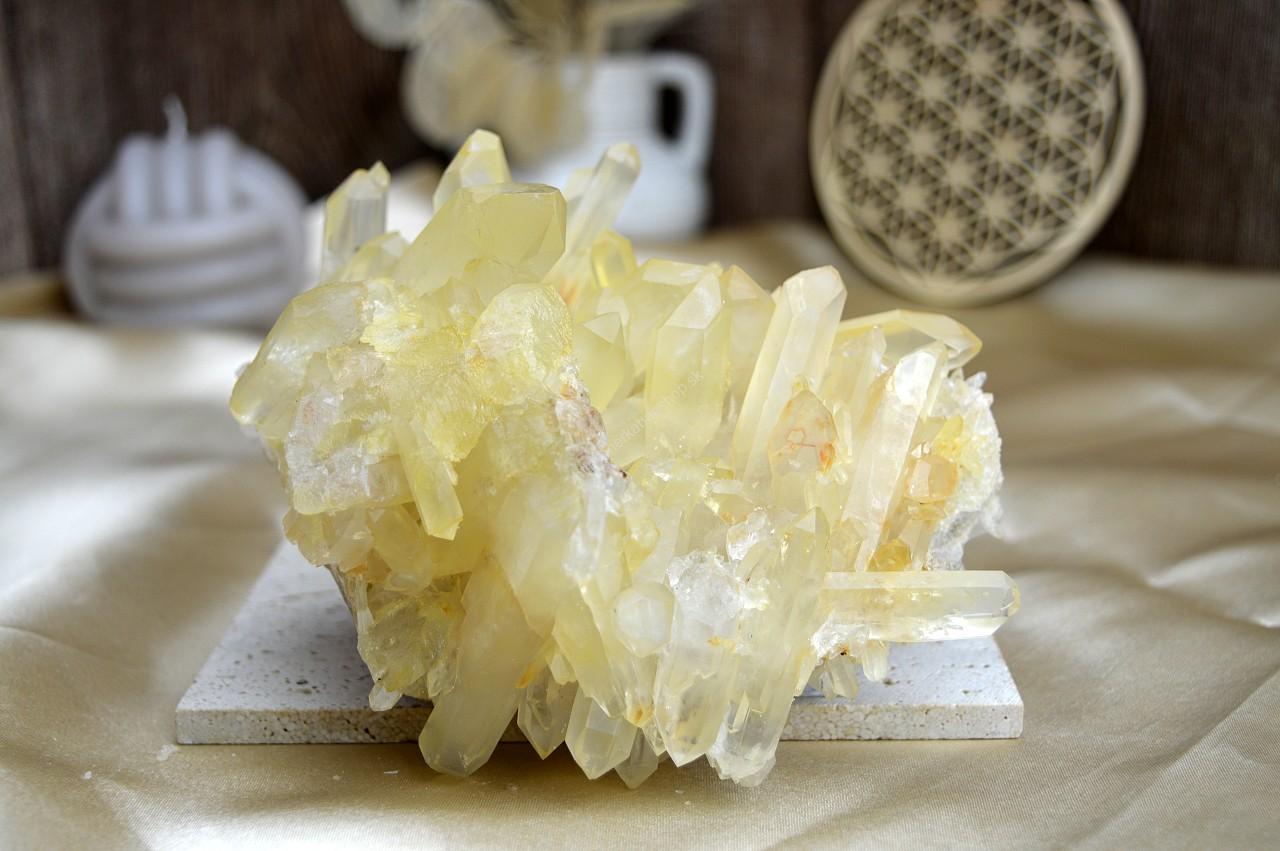 Drúza z pravého CITRÍNU CHANELING #3- Hojnosť, Radosť, Šťastie, Zdravé trávenie, Znižuje Strach a Obavy 1,06kg – Obrázok 3