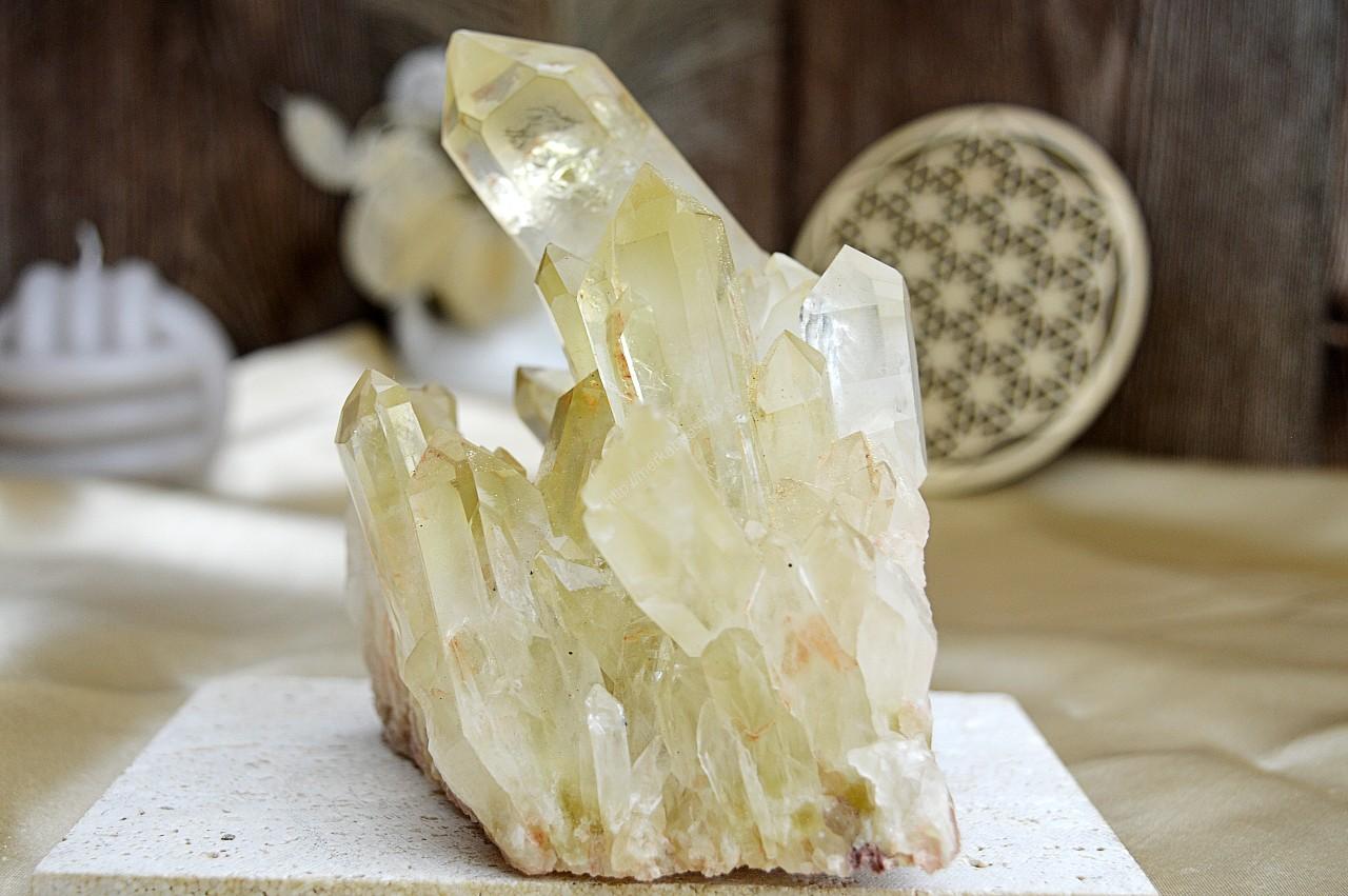 Drúza z pravého CITRÍNU CHANELING #5- Hojnosť, Radosť, Šťastie, Zdravé trávenie, Znižuje Strach a Obavy – Obrázok 2