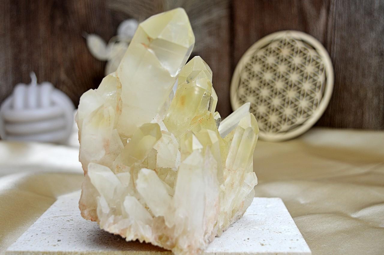 Drúza z pravého CITRÍNU CHANELING #5- Hojnosť, Radosť, Šťastie, Zdravé trávenie, Znižuje Strach a Obavy – Obrázok 3