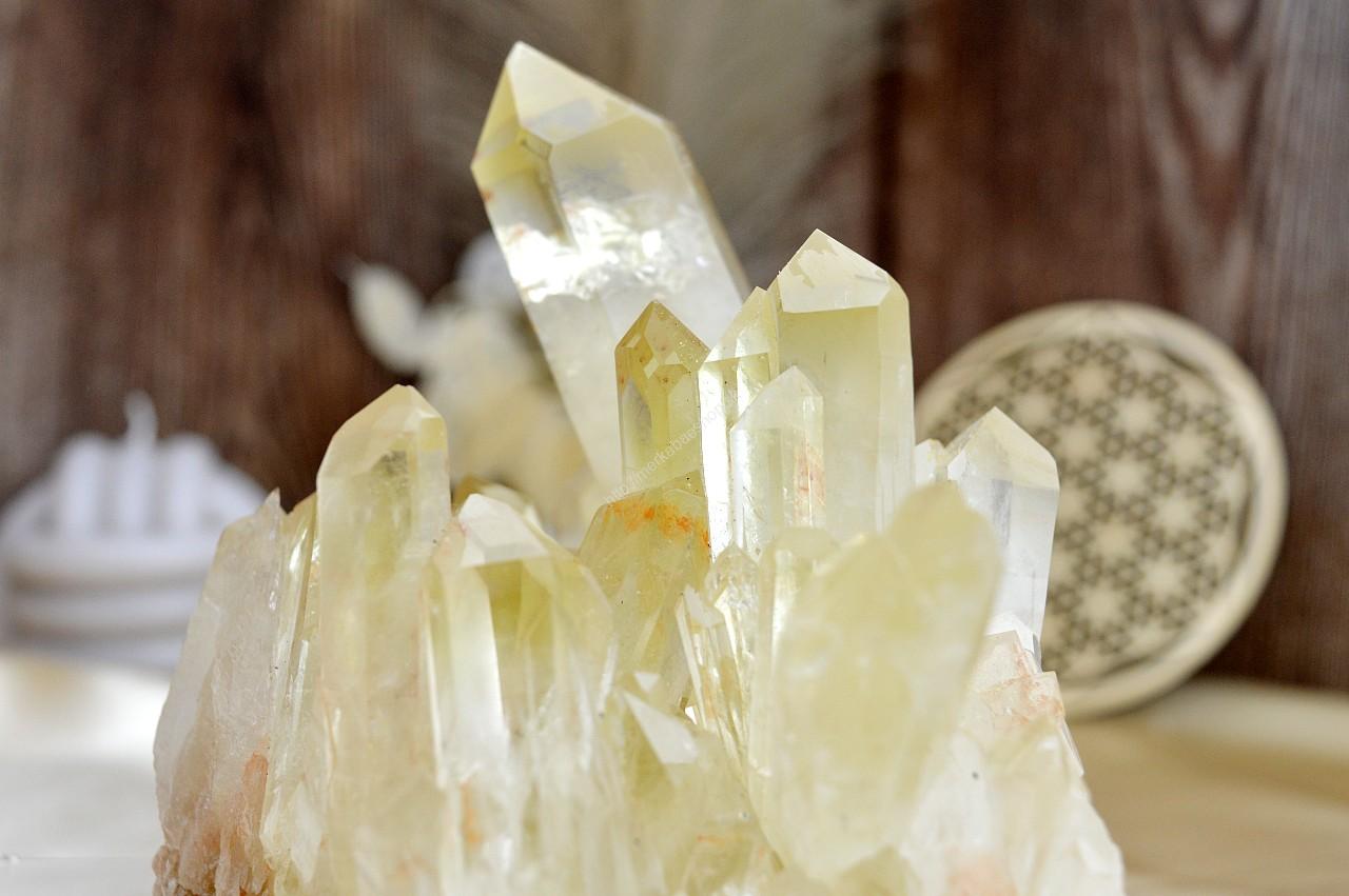 Drúza z pravého CITRÍNU CHANELING #5- Hojnosť, Radosť, Šťastie, Zdravé trávenie, Znižuje Strach a Obavy