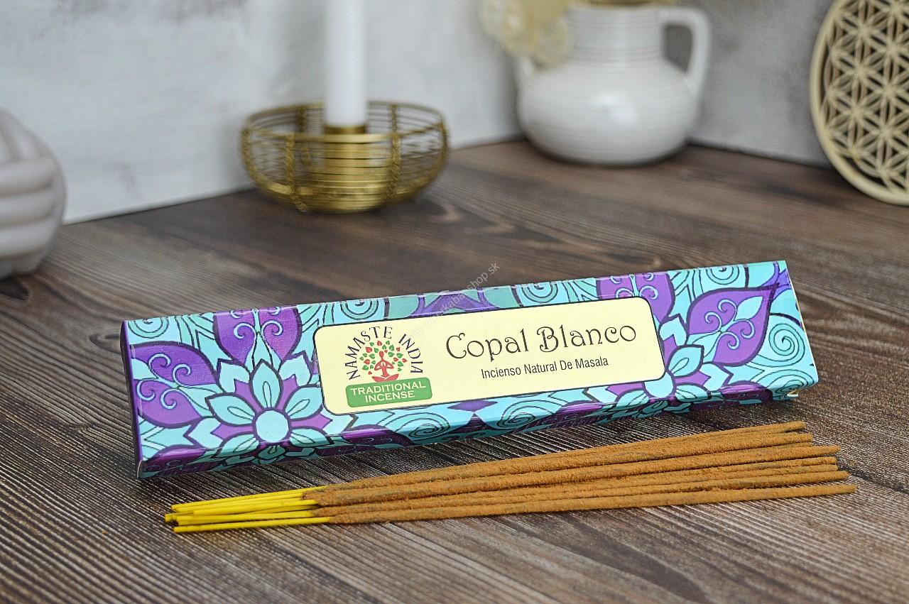 Vonné tyčinky - NAMASTE INDIA - White Copal Blanco Masala /Biely Kopál