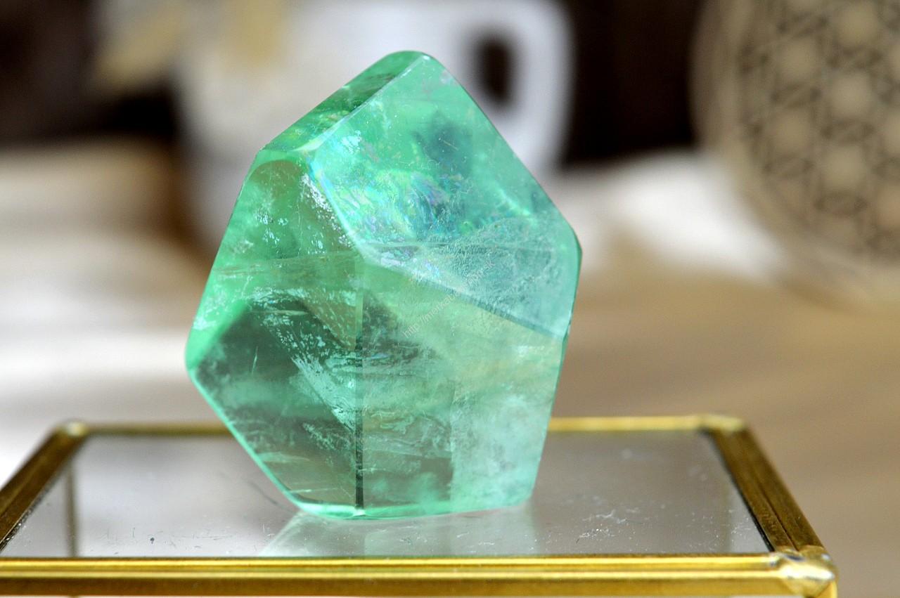 Diamant z FLUORITU ZELENÉHO #4 - Sústredenie, Pamäť, Intuícia, Upokojenie mysle