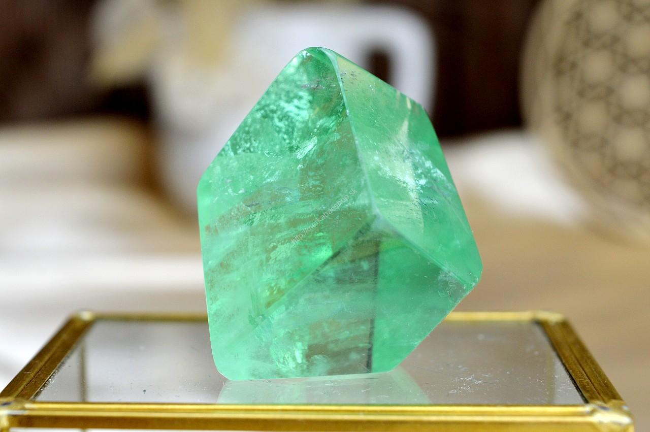 Diamant z FLUORITU ZELENÉHO #4 - Sústredenie, Pamäť, Intuícia, Upokojenie mysle