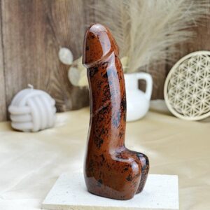 Yoni masážny falus z OBSIDIÁNU MAHAGÓNOVEHO 19,5cm