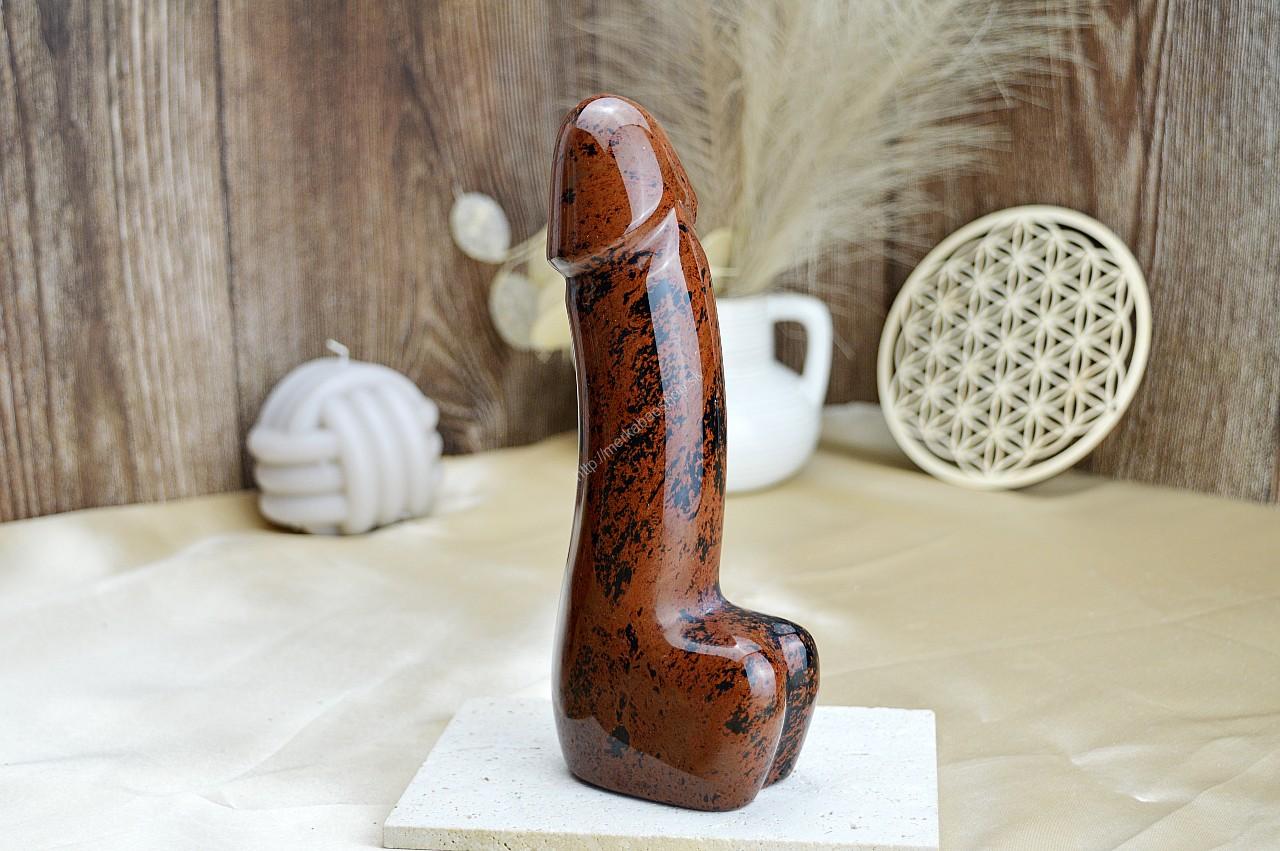 Yoni masážny falus z OBSIDIÁNU MAHAGÓNOVEHO 19,5cm