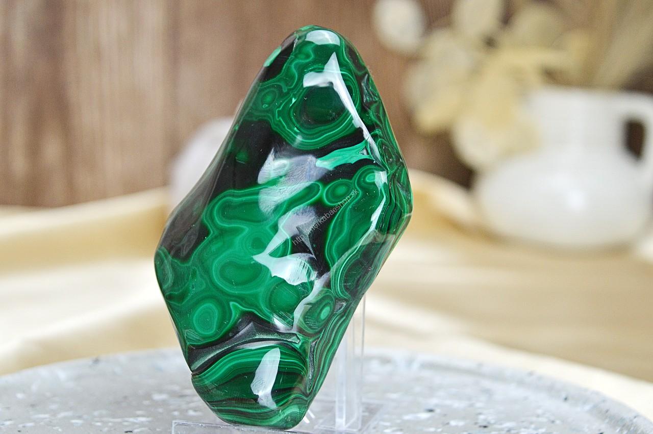 FREE FORM MALACHIT #1- Pohlcuje negatívne Energie a Jedy, Čistí Čakry, Otvára srdce, Ochrana, Premena