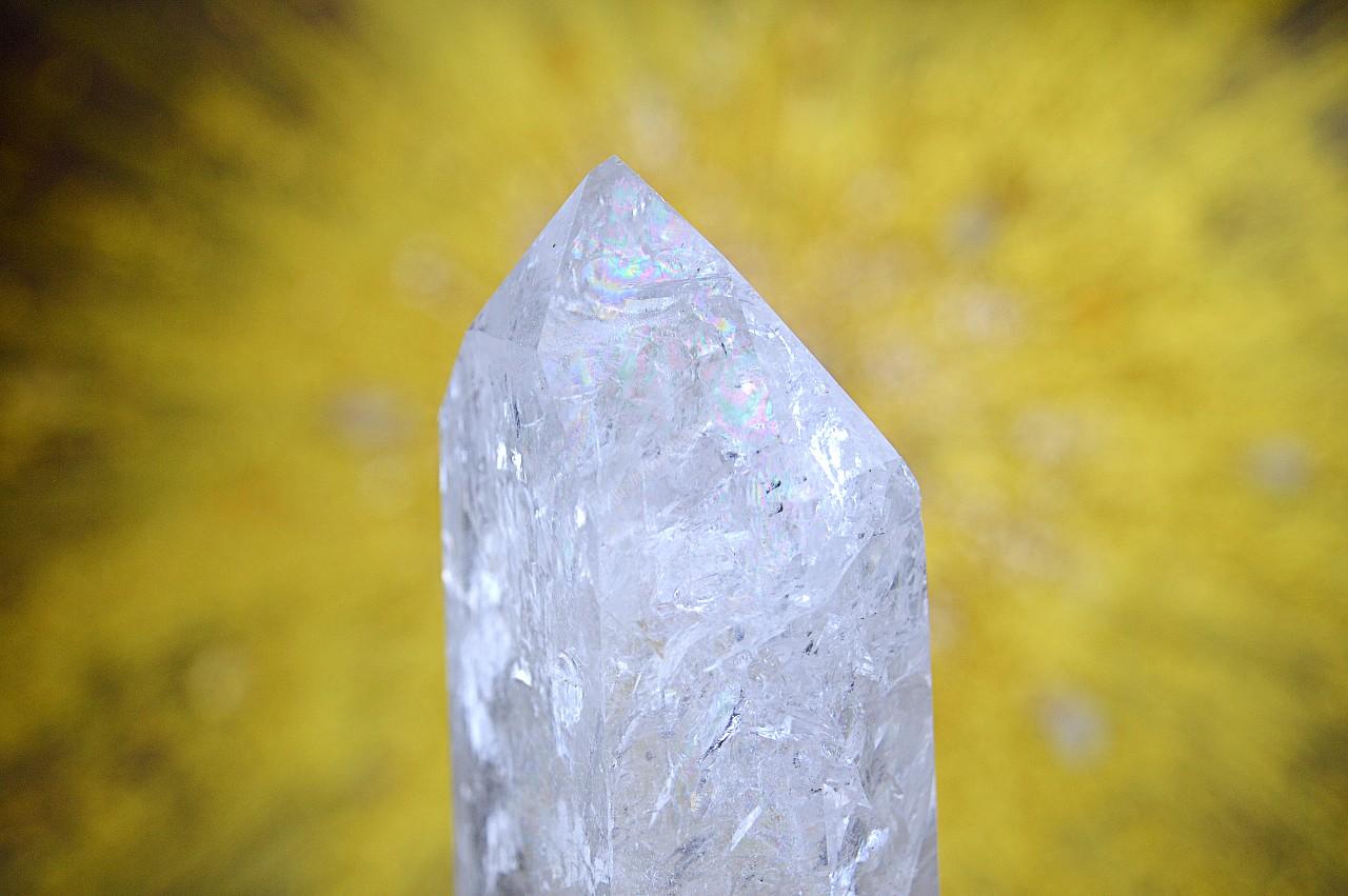 KRIŠTÁĽOVÝ CHANELINGOVÝ generátor/ obelisk Svetlo na Zemi s dúhami #36 Extra Kvalita 1,2kg, 24,5cm – Obrázok 7