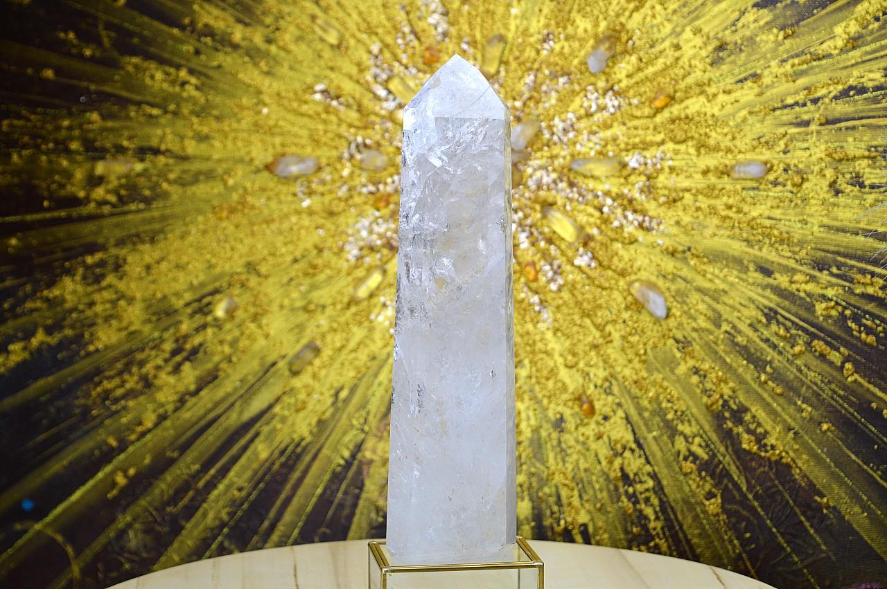 KRIŠTÁĽOVÝ CHANELINGOVÝ generátor/ obelisk Svetlo na Zemi s dúhami #36 Extra Kvalita 1,2kg, 24,5cm