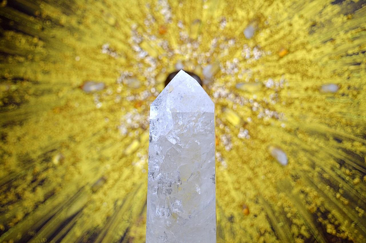 KRIŠTÁĽOVÝ CHANELINGOVÝ generátor/ obelisk Svetlo na Zemi s dúhami #36 Extra Kvalita 1,2kg, 24,5cm – Obrázok 5