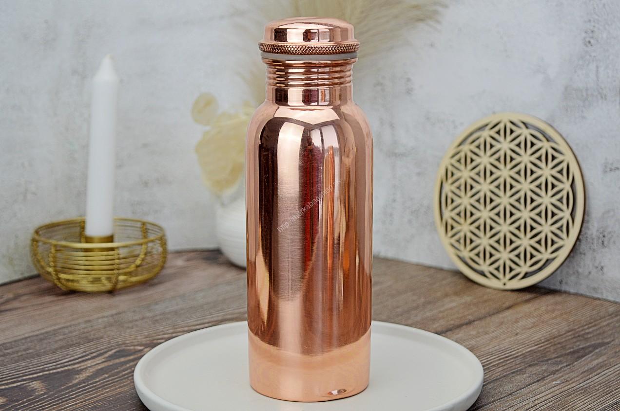 MEDENNÁ FLAŠA na vodu Leštená 700ml