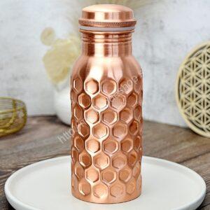 MEDENNÁ FLAŠA na vodu Tepaná 500ml