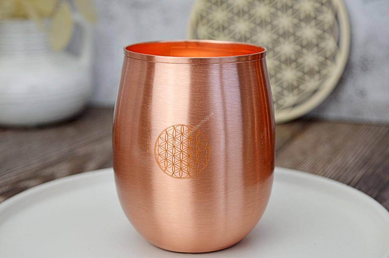 Medený pohár 350ml KVET ŽIVOTA
