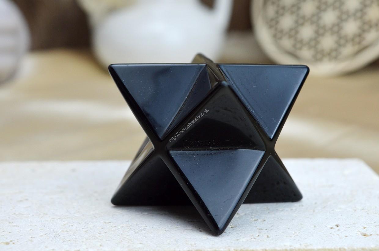 Merkaba z OBSIDIÁNU čierneho 8cm – Obrázok 3