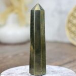 Obelisk Hojnosti, Ochrany, Šťastia a Očisty PYRIT so ŠUNGITOM #4