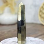 Obelisk Hojnosti, Ochrany, Šťastia a Očisty PYRIT so ŠUNGITOM #3