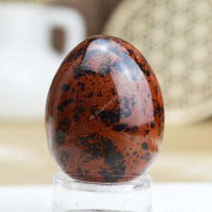 YONI vajíčko OBSIDIÁN MAHAGÓNOVÝ - Koreňová čakra, Sebaláska, Sexualita, Ochrana, Odstránenie blokov