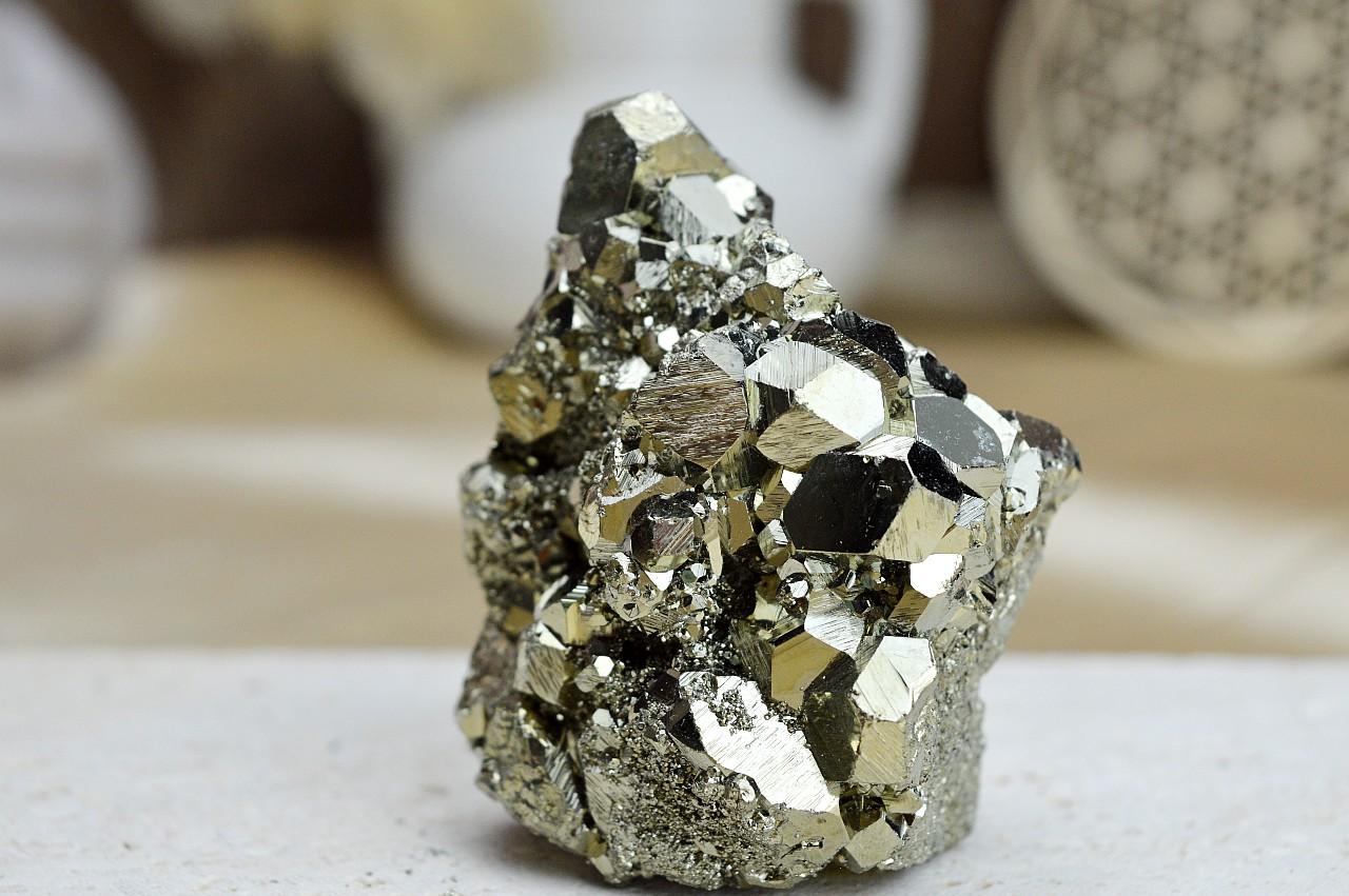 PYRITOVÁ drúza #7 Hojnosť, Šťastie, Ochrana, Manifestácia