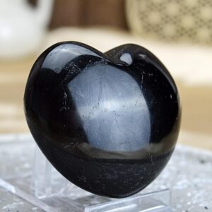 Srdiečko ČIERNY TURMALÍN /SKORYL #1 AAA Kvalita – Ochrana, Očista od toxickej energie, Zmierňuje stres a strach