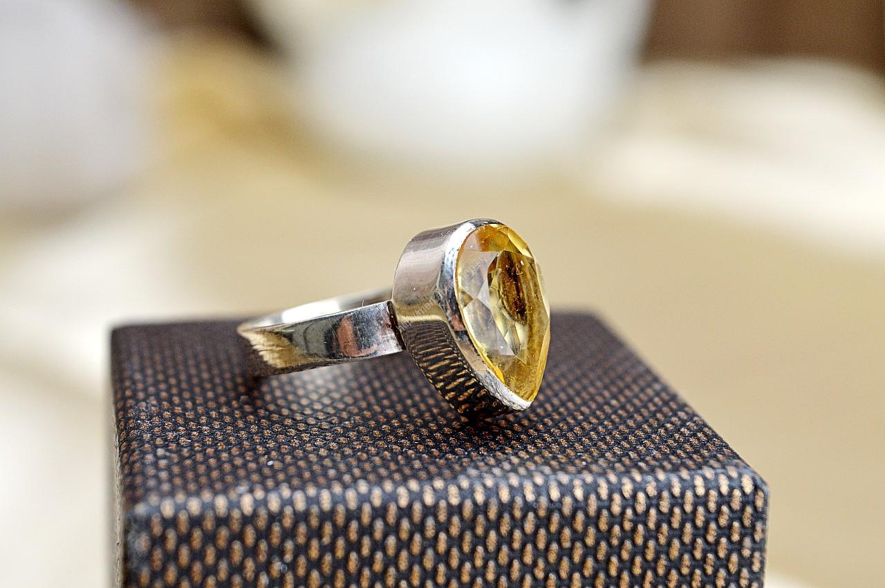 Strieborný prsteň CITRÍN briliant #2- Hojnosť, Radosť, Šťastie, Zdravé trávenie, Znižuje Strach a Obavy – Obrázok 3