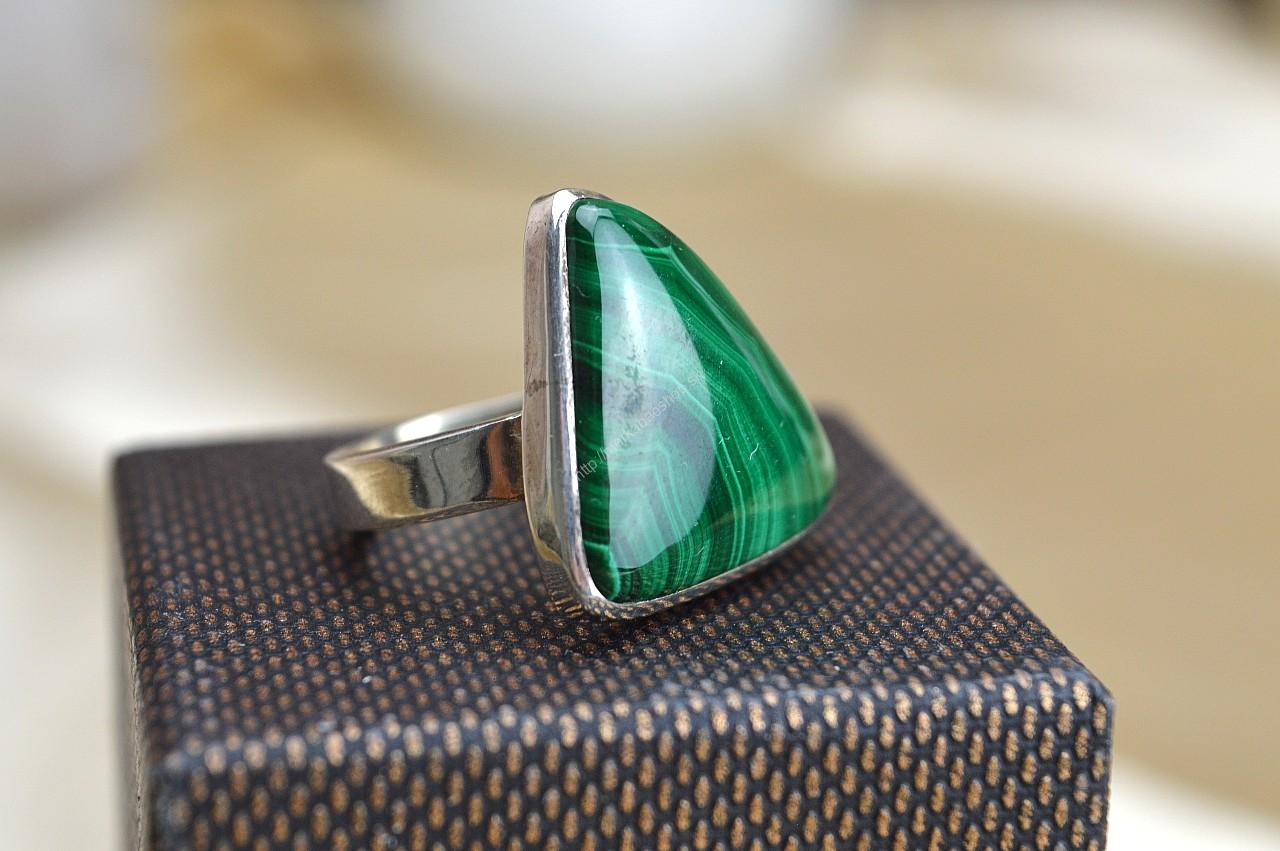 Prsteň MALACHIT #1 Ag925/1000 - Pohlcuje negatívne Energie a Jedy, Čistí Čakry, Otvára srdce, Ochrana, Premena – Obrázok 3