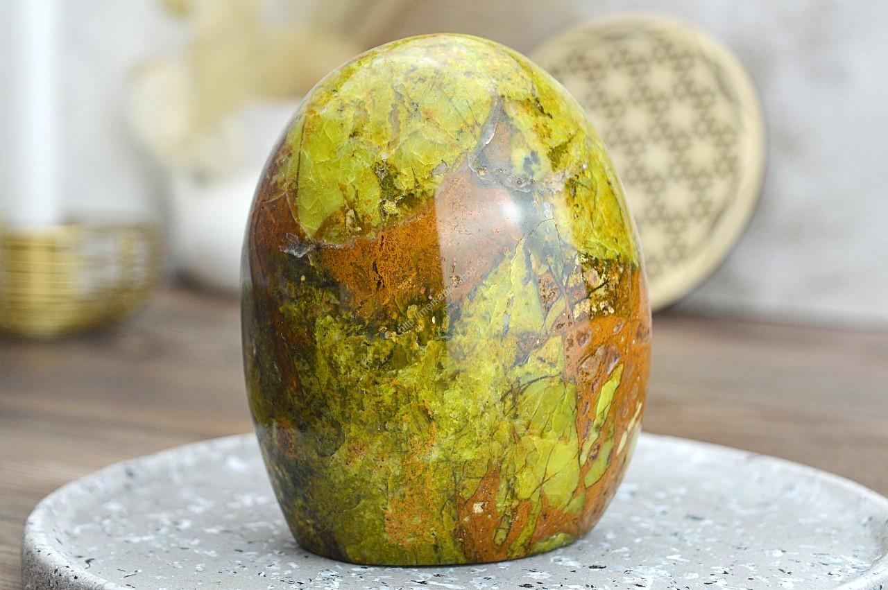 Free Form OPÁL ZELENÝ/Machový #1 - Mladosť, Radosť, Pokoj, Láska, Otvorenosť, Rovnováha