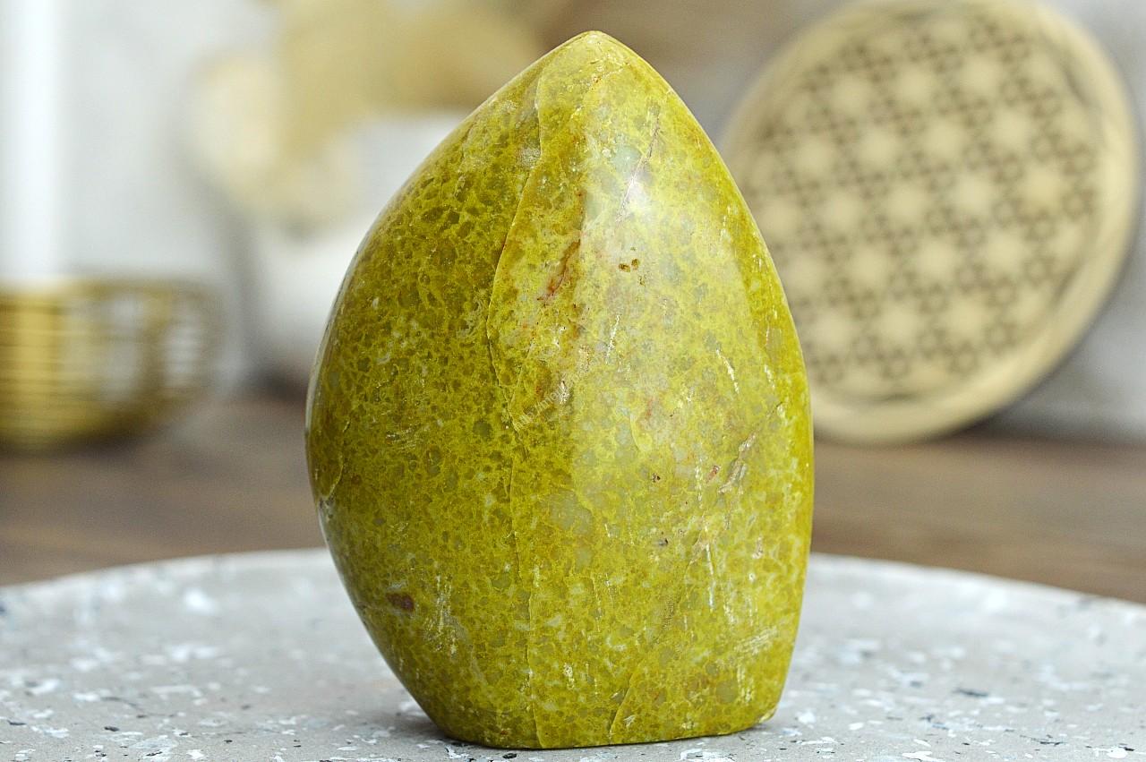 Free Form OPÁL ZELENÝ/Machový #3 - Mladosť, Radosť, Pokoj, Láska, Otvorenosť, Rovnováha