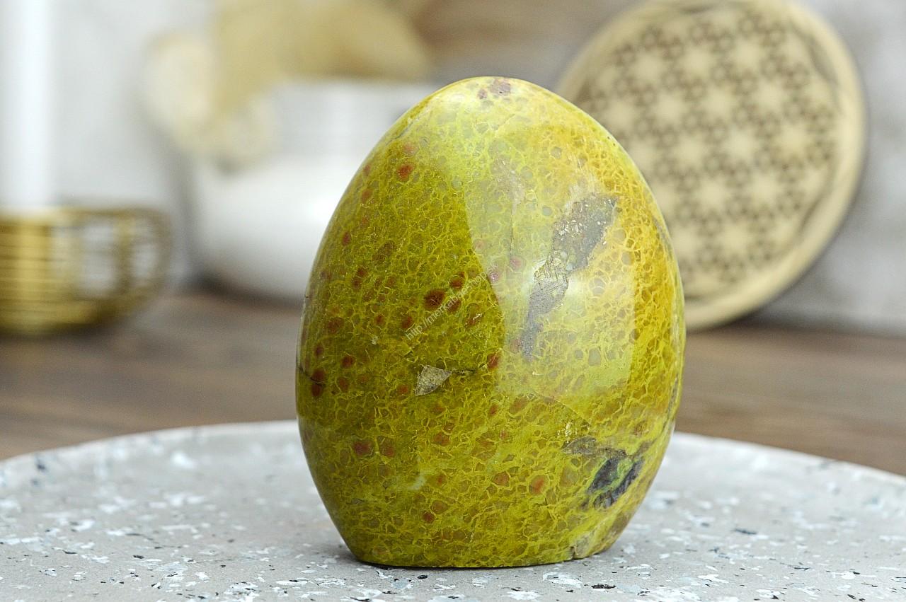 Free Form OPÁL ZELENÝ/Machový #4 - Mladosť, Radosť, Pokoj, Láska, Otvorenosť, Rovnováha