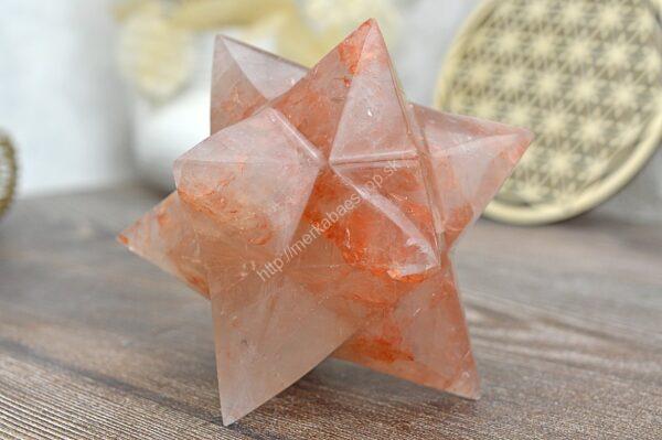 Dvojitá MERKABA KRIŠTÁĽ S HEMATITOM 12 cm #1- Ochrana, Symbol Rovnováhy a vyššieho Vedomia - Image 3