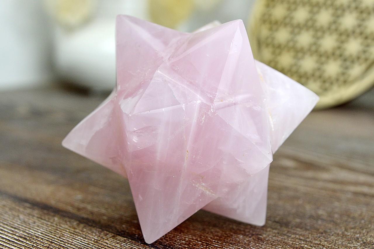 Dvojitá MERKABA z RUŽENÍNU 8,7 cm - Ochrana, Symbol Rovnováhy a vyššieho Vedomia – Obrázok 3