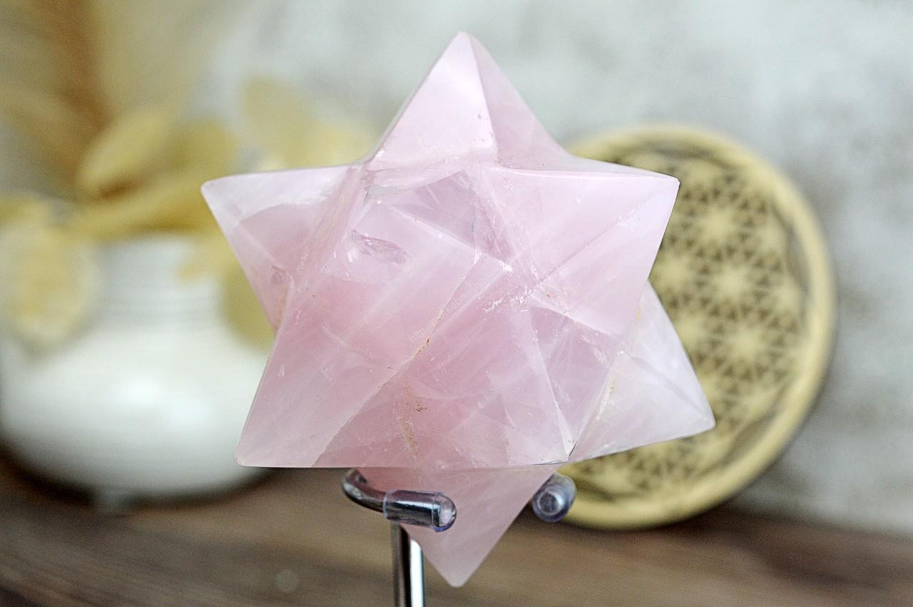 Dvojitá MERKABA z RUŽENÍNU 8,7 cm - Ochrana, Symbol Rovnováhy a vyššieho Vedomia