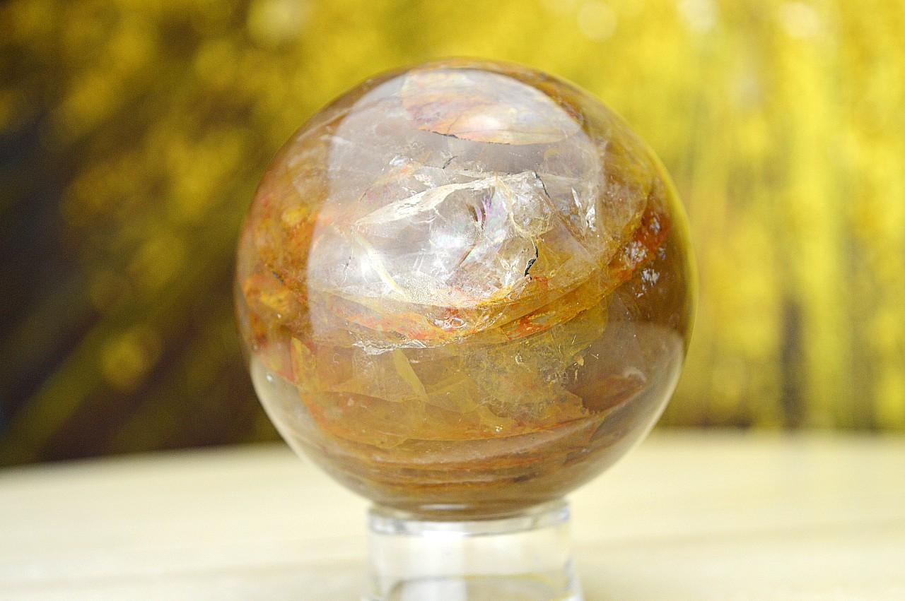 GUĽA KRIŠTÁĽ S HEMATITOM #6,4cm – Harmónia, Energia, Ochrana, Rovnováha, Nové začiatky EXTRA KVALITA – Obrázok 3