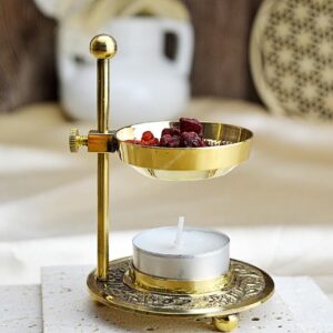 Mosadzná Kadidelnica na Vonnú Živicu a Bylinky Nastaviteľná