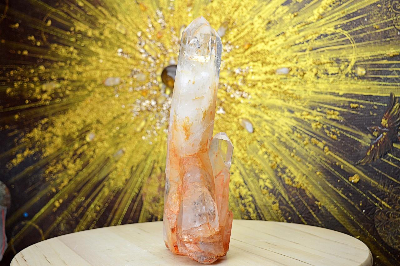 Drúza KRIŠTÁĽ S HEMATITOM CHANELING, FANTÓM #6 - Energia, Ochrana, Rovnováha, Nové začiatky 1,43 kg , 26cm EXTRA KVALITA – Obrázok 3