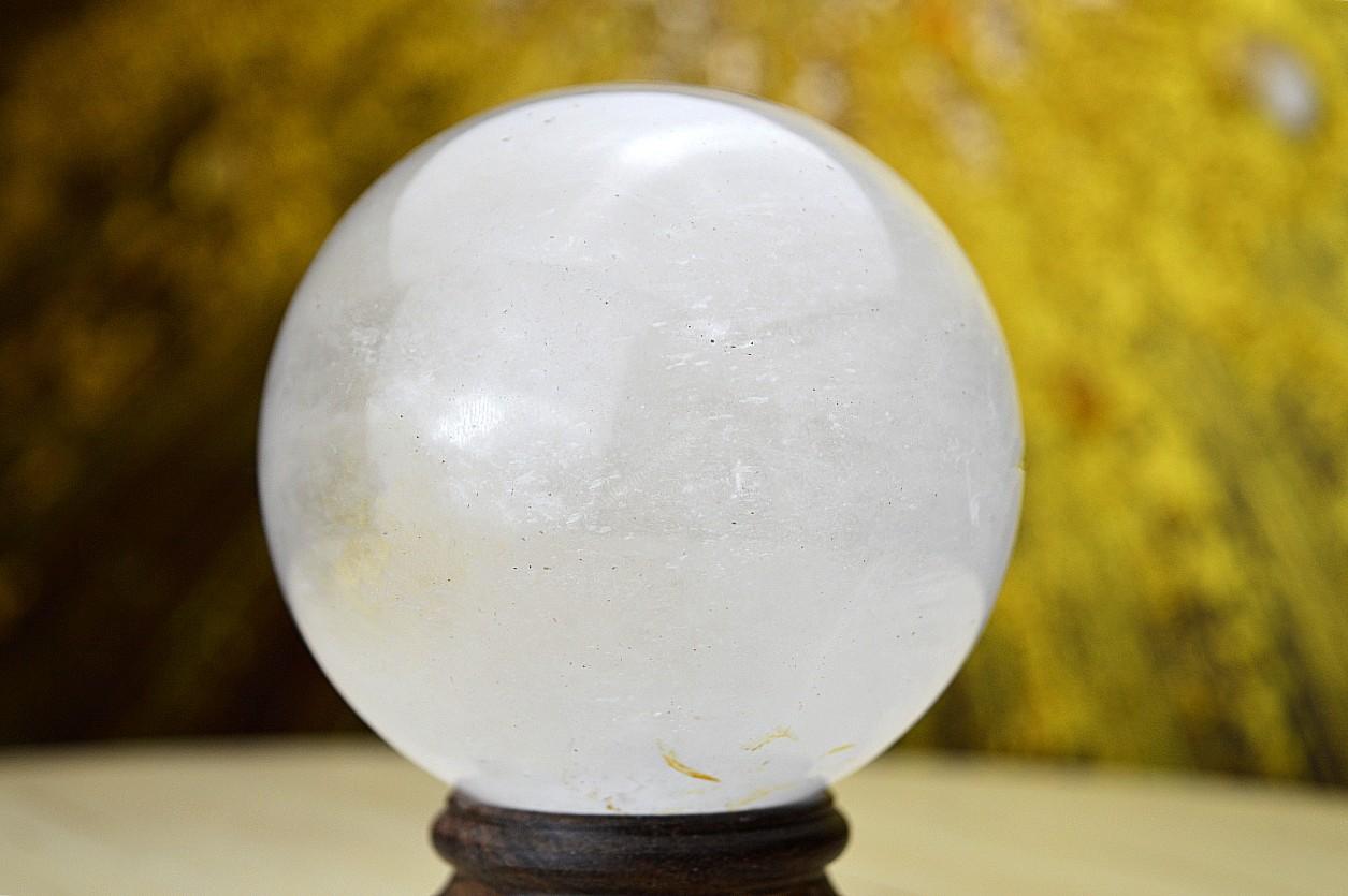 prírodná KRIŠTÁĽOVÁ GUĽA #4 - 8 cm - Harmónia, Svetlo na Zemi, Majster liečiteľ, Manifestovanie, Sila, Energia – Obrázok 2