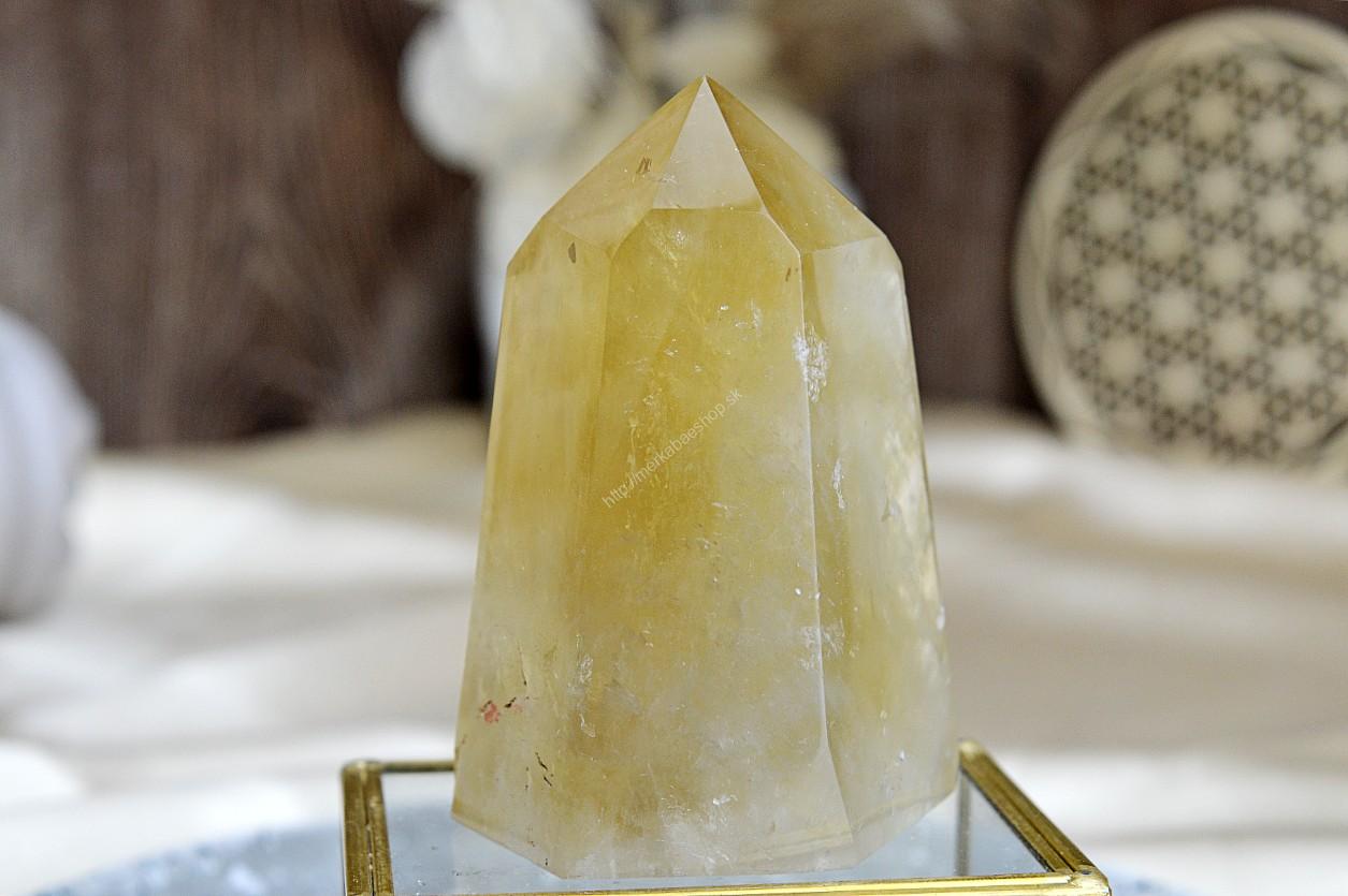 generátor/obelisk z pravého CITRÍNU #5- Hojnosť, Radosť, Šťastie, Zdravé trávenie, Znižuje Strach a Obavy