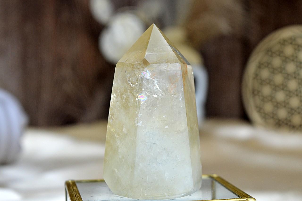 generátor/obelisk z pravého CITRÍNU OKNO #6- Hojnosť, Radosť, Šťastie, Zdravé trávenie, Znižuje Strach a Obavy